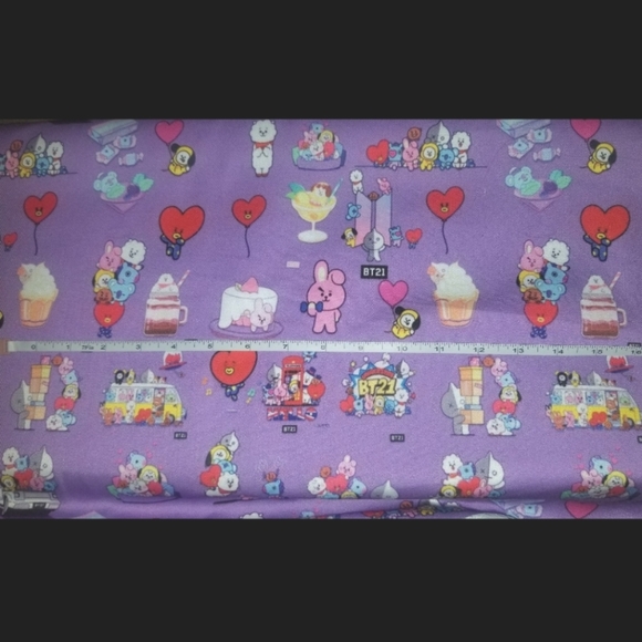 1 Yard BT21 Fabric for Pillows, Scrubs, Sewing Projects - Picture 1 of 2